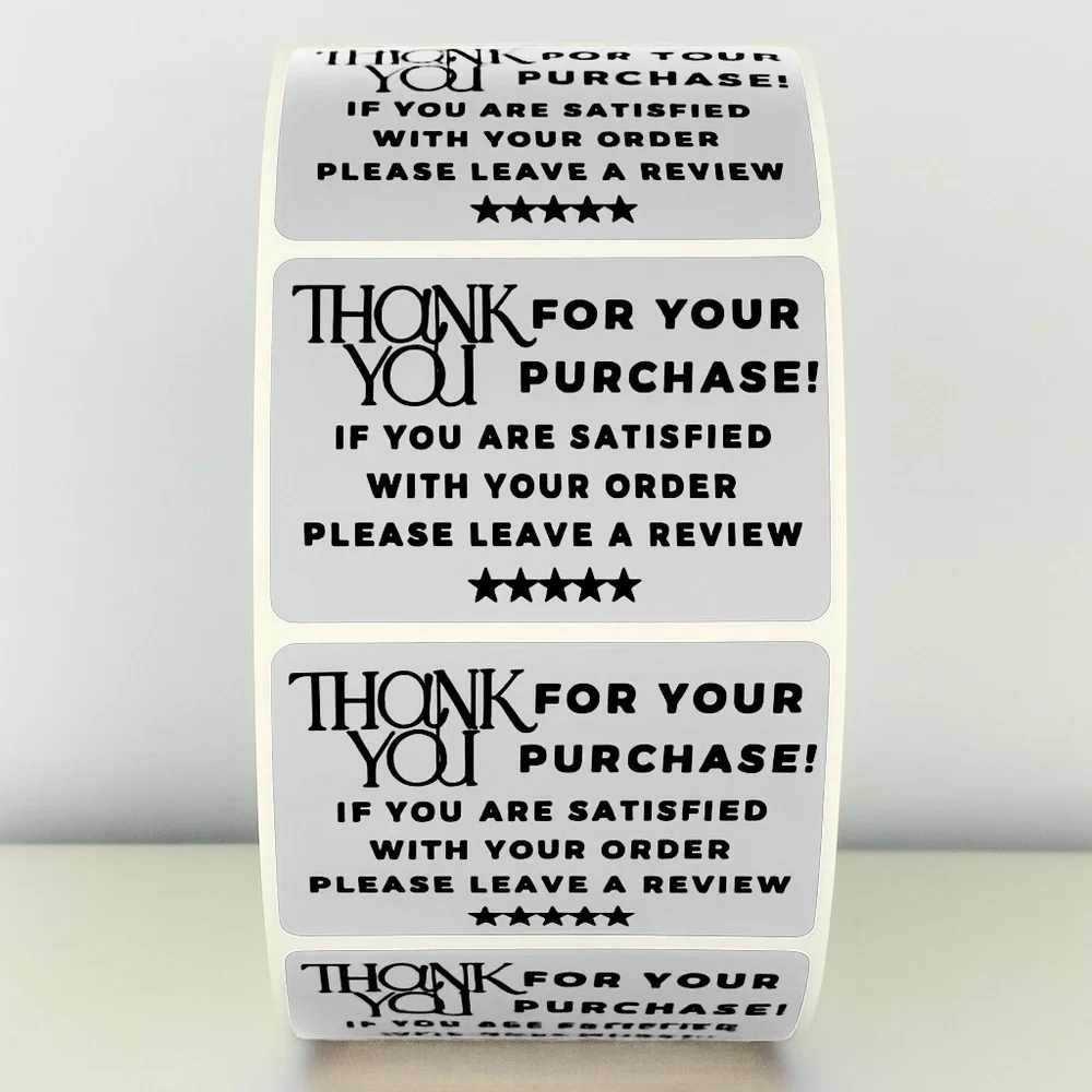 Thank You Stickers Please Leave a Review – Small Business Packaging Labels